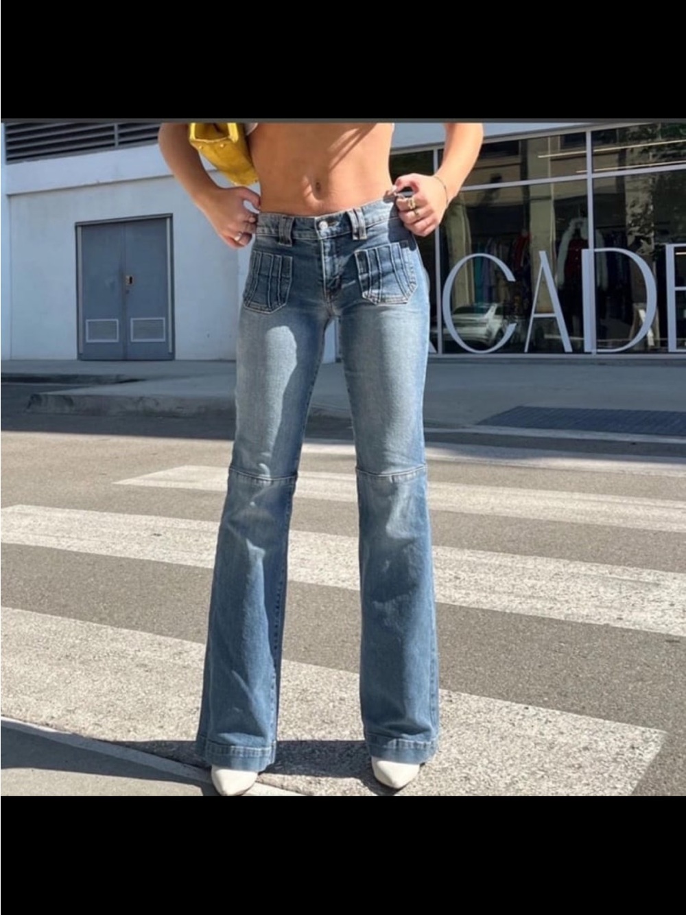 REVICE Light Blue Flare Jeans - Wide Leg